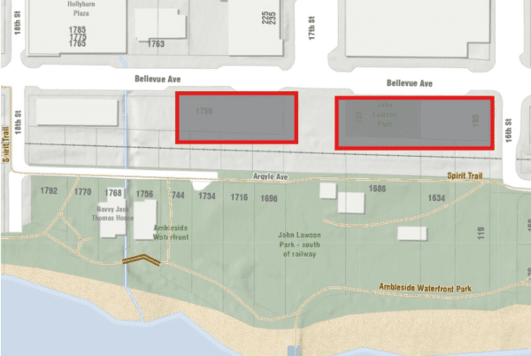 Map of proposed John Lawson Park pay parking zones